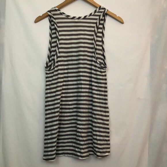 JOIE Scout Tank Gray White Striped Pima Cotton Top 100% Pima Cotton Sleeveless S - Picture 9 of 9